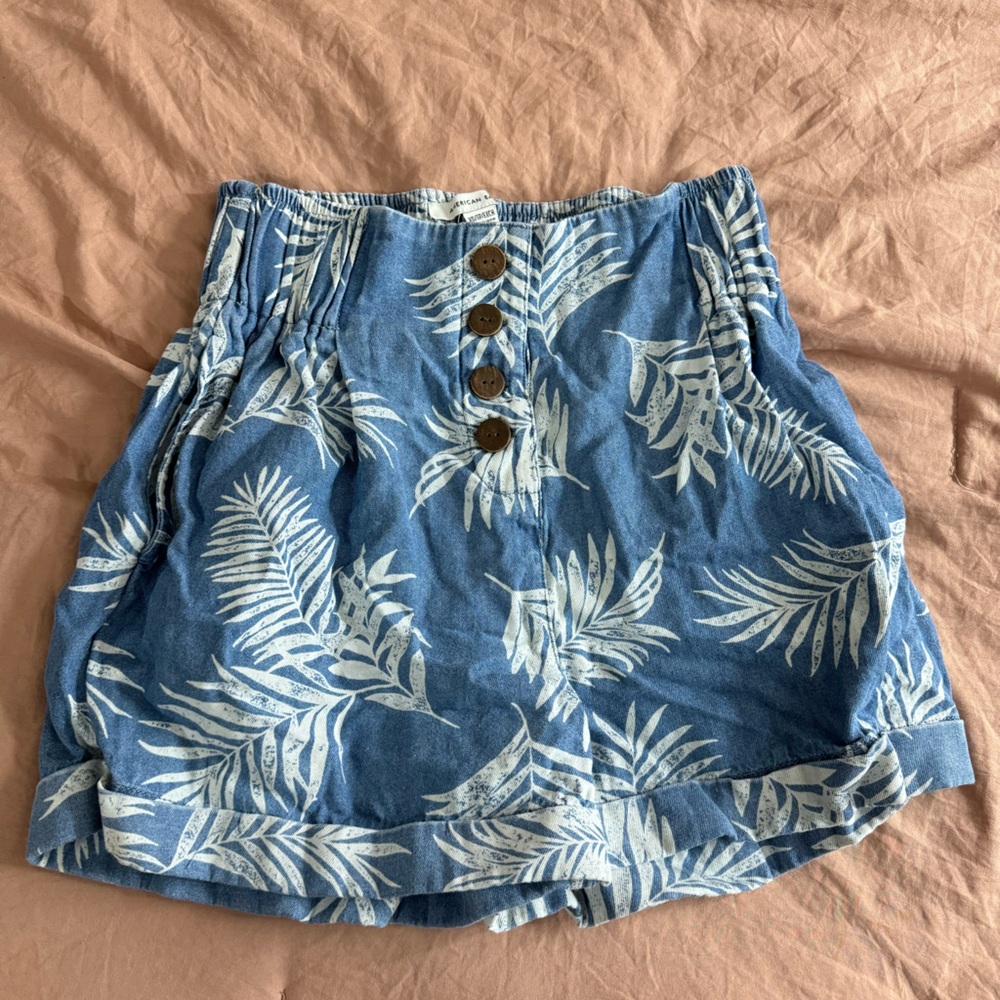 AE high waisted vacation jean shorts